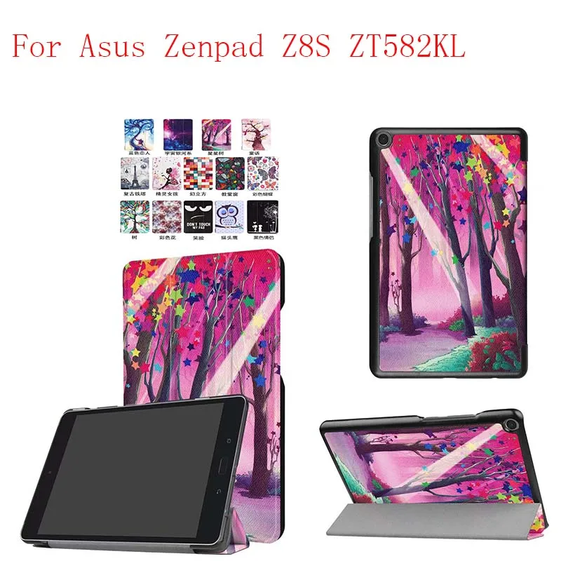 Цветной Чехол-книжка из искусственной кожи с магнитной подставкой для Asus Zenpad Z8S