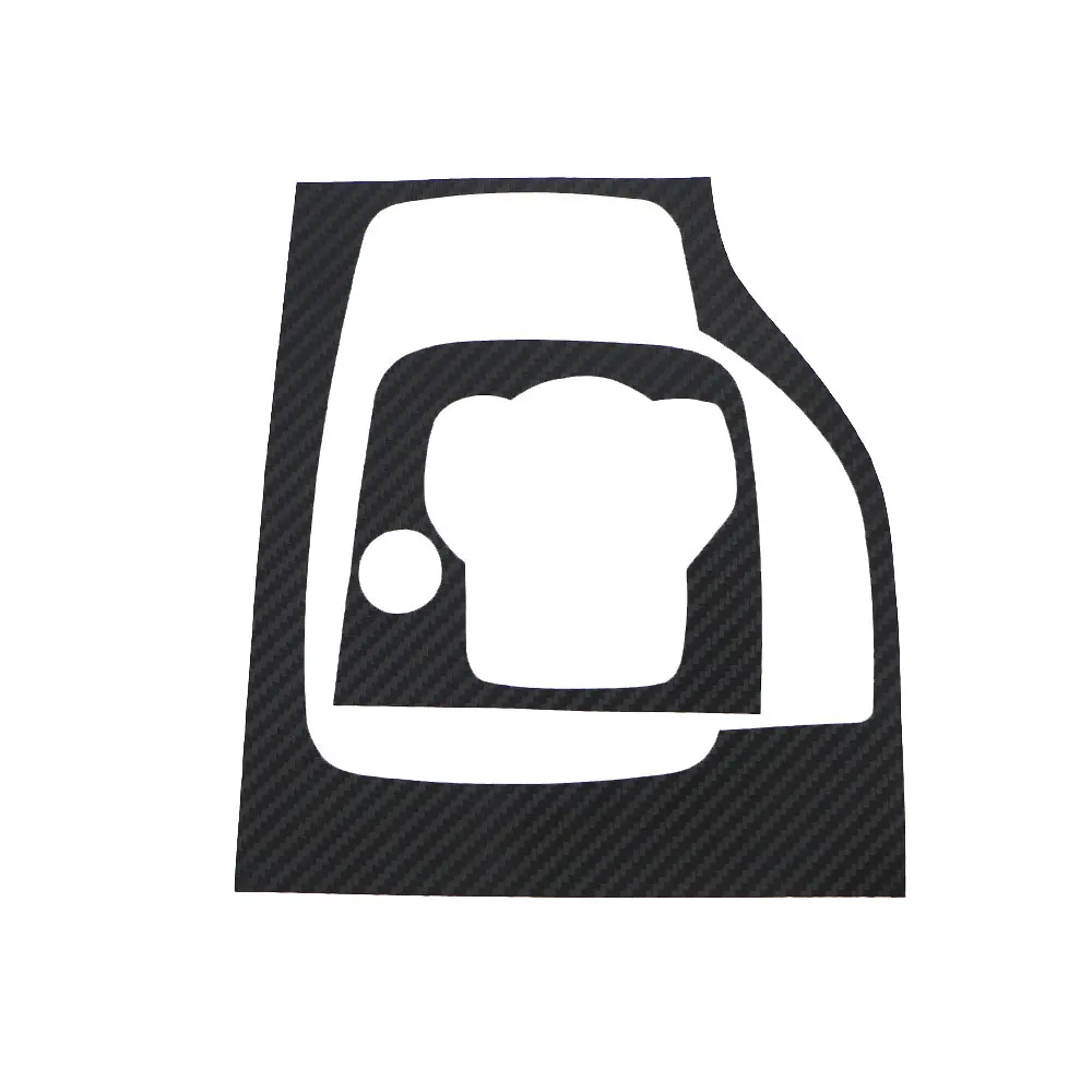 Ручка переключения передач из углеродного волокна для салона автомобиля, накладка на панель, наклейка, подходит для Mazda 3 Axela - Название цвета: LHD AT Black