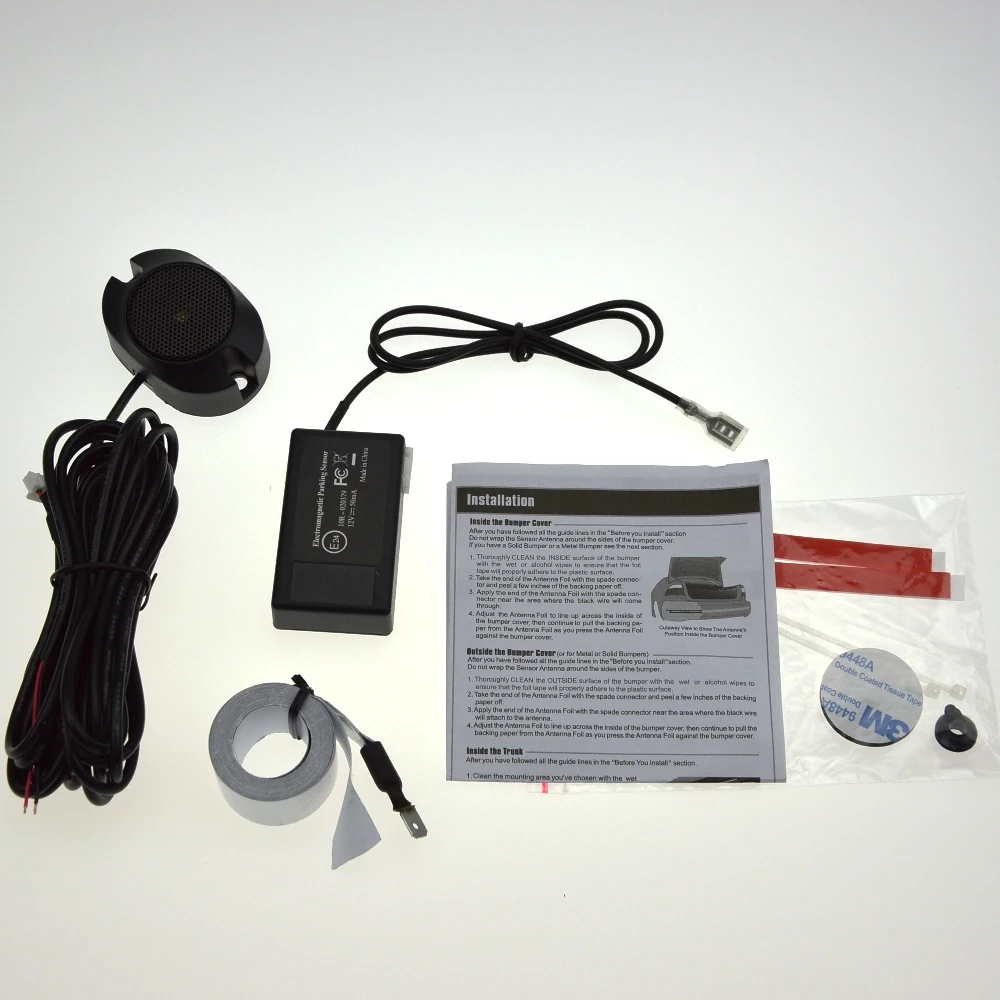 

electromagnetic parking sensor buzzer with switch no need holes no drilled Electromagnetic Auto Car Parking Sensor