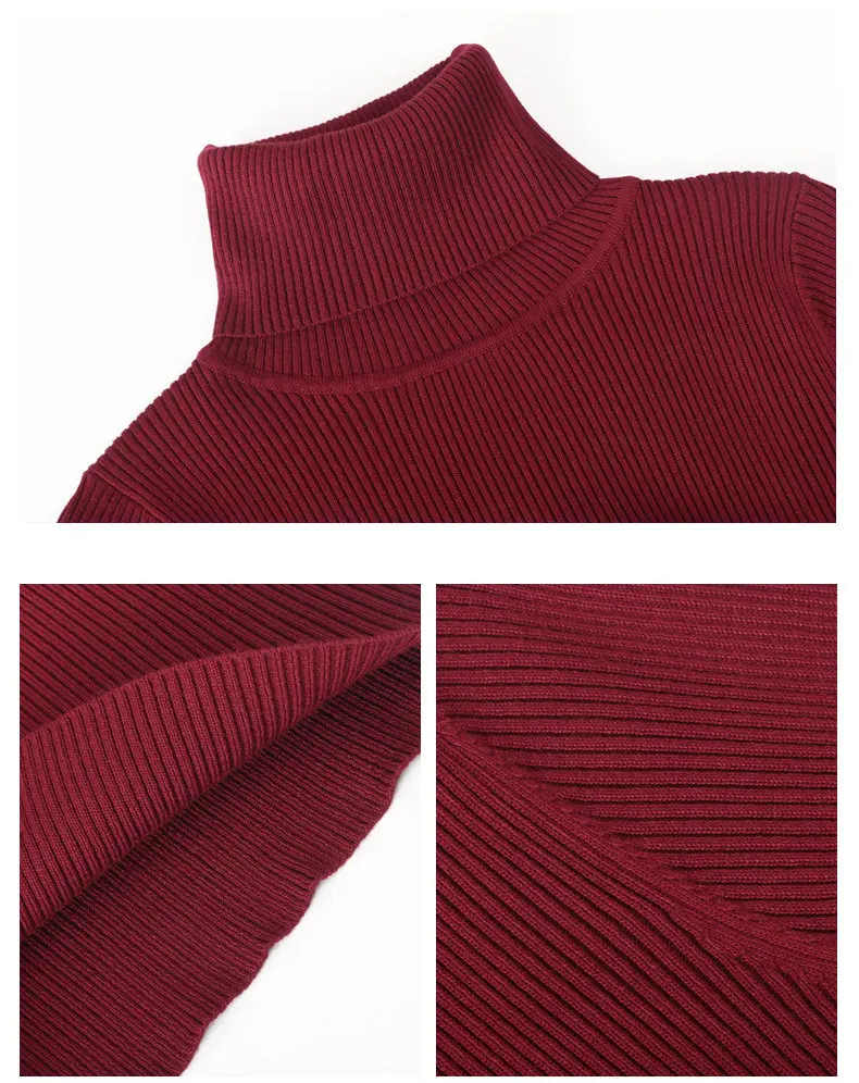 Women Dress 2019 Autumn Sweater Dress Cotton Rib Knit Slim Stretched Winter Turtleneck Sexy Lady Bodycon Robe Dresses Vestidos 15