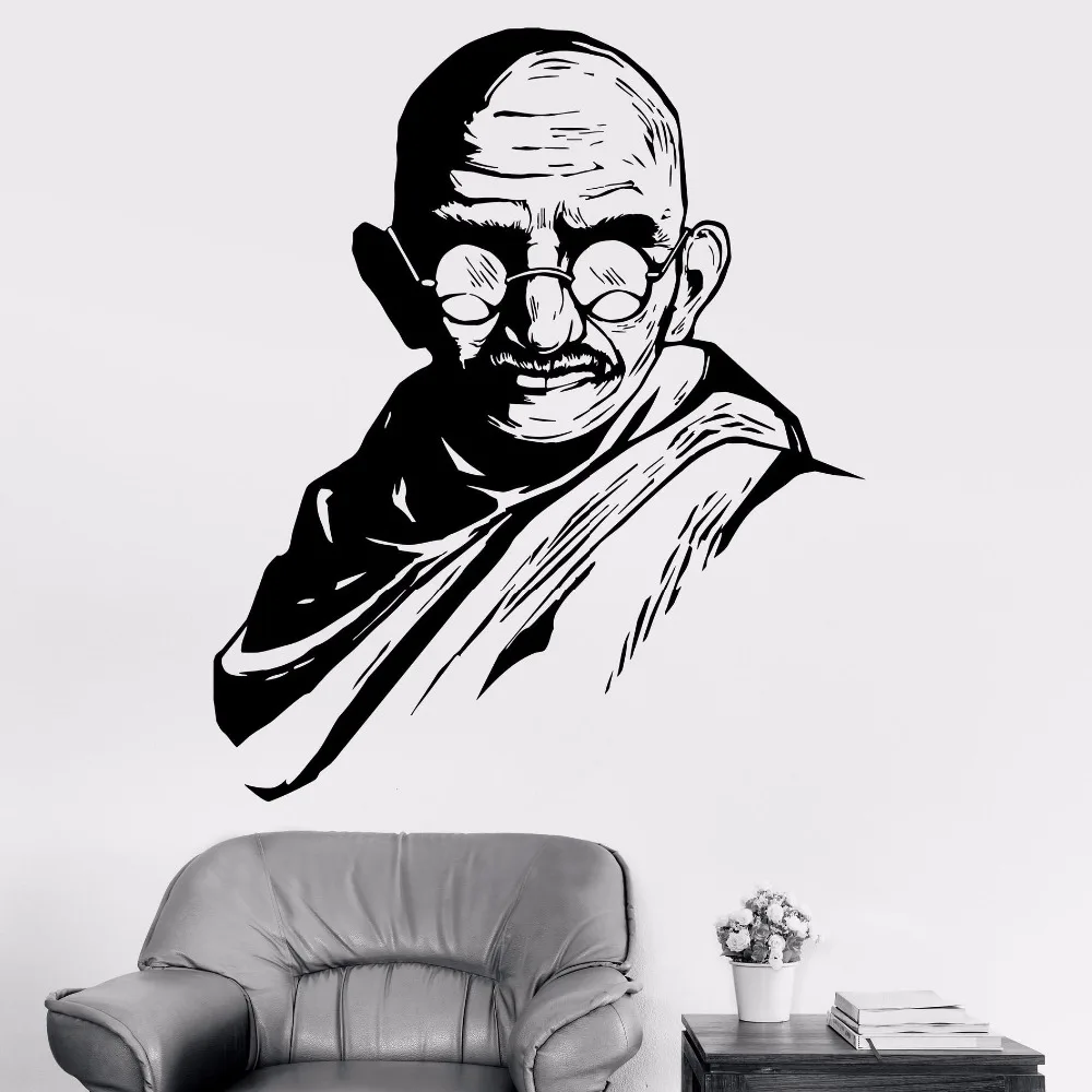 Mahatma gandhi famous Indian vinyl wall decal home decor living room