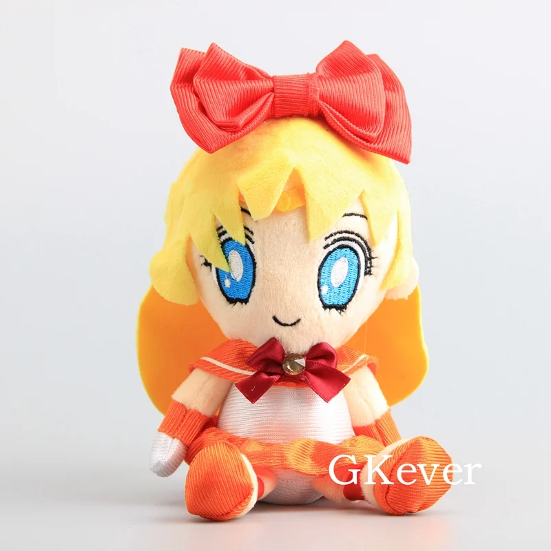 Sailor Moon Chinbi moon Venus Jupiter Mercury Uranus Pluto Mars Мягкие плюшевые игрушки куклы 17-20 см подарок для девочек - Цвет: Venus