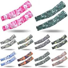 1 пара камуфляжных спортивных нарукавников, велосипедных манжет для мужчин и женщин, Авто Мото УФ Защита от солнца, велосипедные нарукавники, нарукавники для рук