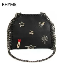 RHYME Stella Women Shoulder Bag PU Falabellas Clutch with 3 Chains Lipstick Evening Socialite Tote Fashion Star Sac Lady Handbag