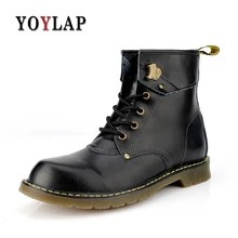 Мужские ботинки из натуральной кожи Новая обувь для мужчин размера плюс 39-47, удобные, сохраняющие тепло повседневные ботинки модная мужская обувь