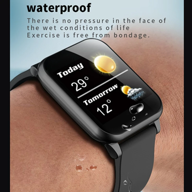 

Bluetooth Z02 Smart Watch Color Screen Sport Pedometer Heart Rate Monitor Push Message For iOS Android Fitness Tracker Wristband
