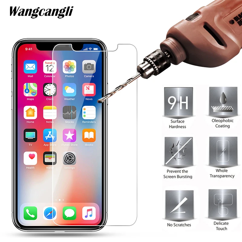 Протектор экрана для iPhone X стекло закаленное 2.5D 9H x 9h защитное телефона пленка |