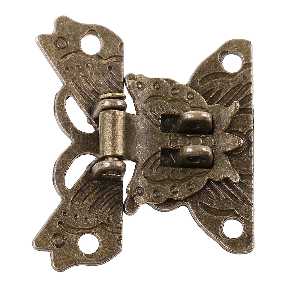 1pc Antique Butterfly Latch Hasp for Wooden Jewellery Box Cabinet Decoration