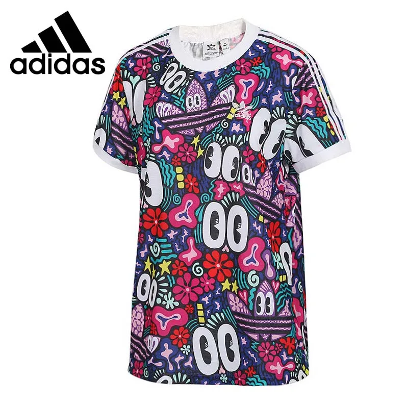 

Original New Arrival Adidas Originals 3 STRIPES TEE Women's T-shirts short sleeve Sportswear