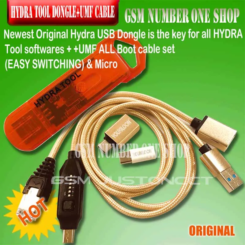 HYDRA TOOL DONGLE + UMF ALL IN ONE BOOT CABLE - gsmjustoncct - number one shop -A