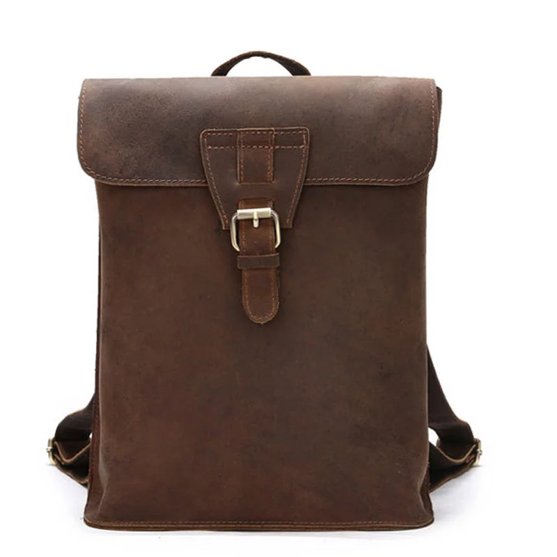 

Genuine Leather Mini Women Backpack Vintage Cowhide Anti Theft Bagpack for Girls Travel Hand Bag Large Laptop Back Pack Female
