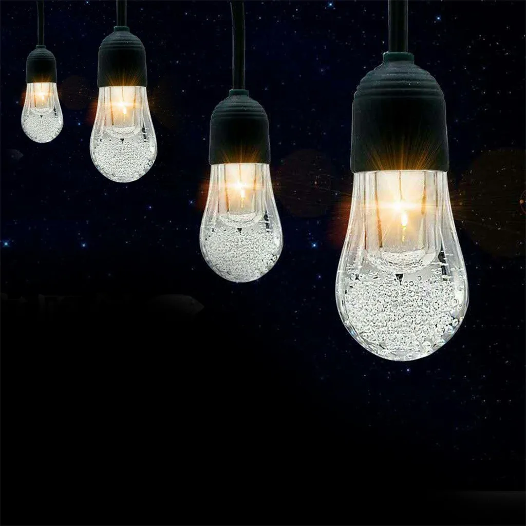 

12LED Waterdrop Solar String Lights Ball Bulbs RGB Color Changing Crystal Tree Wedding Home Indoor Battery Powered Decoration