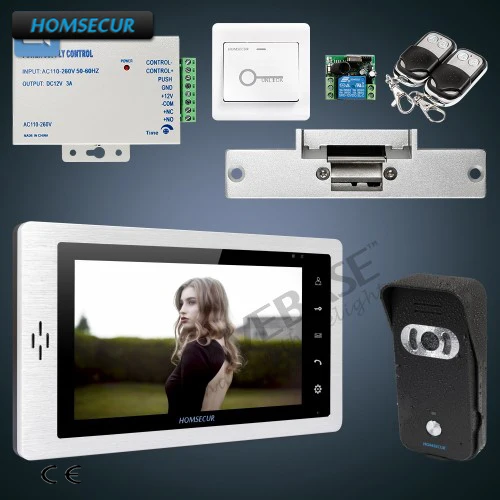 HOMSECUR 7 &quotпроводная Беспроводная система видеодомофона с функцией ночного