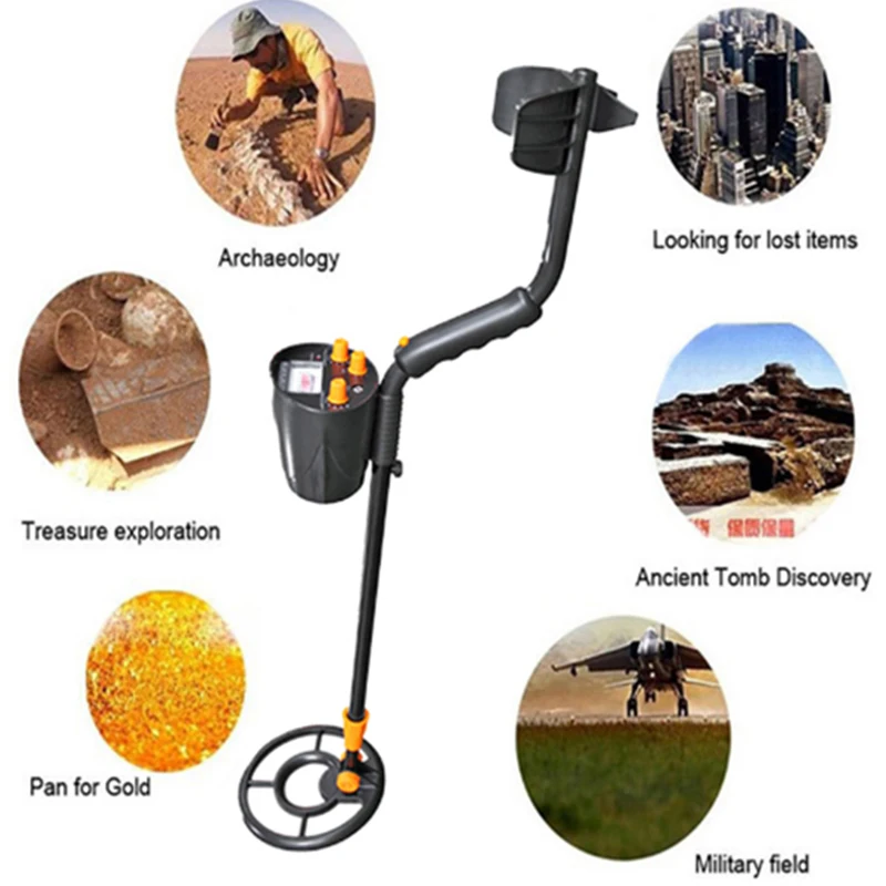 

Underground Metal Detector Handheld Treasure Hunter Gold Digger Finder MD-3060 Hunting Sensitive Adjustable Scanner Waterproof