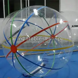 Бесплатная доставка надувной шар для ходьбы по воде игрушка мяч с ТПУ 1,0 мм и Германия TIZIP молнии 2 м Диаметр для 1- 2 человек
