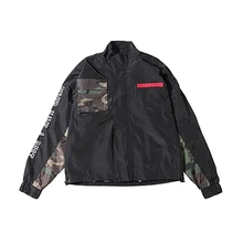 Chaqueta de retales para Hombre con cremallera Vintage rompevientos entrenadores militares para Hombre camuflaje ropa informal estilo hip hop Campera Hombre 5Jk58