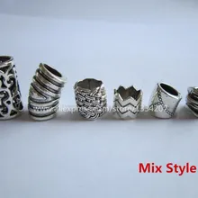 6 шт./упак. mix Металлический Набор для волос оплетка dreadlock бусины кольца трубка для волос аксессуары приблизительно 7 мм-мм 9 мм отверстие