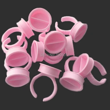 

Hot 200 pcs pink Separated Tattoo Ring Cup Cap Pink Small Size Ring Ink Container Holder for Grafting Eyelash Tattoo Pigment Cup