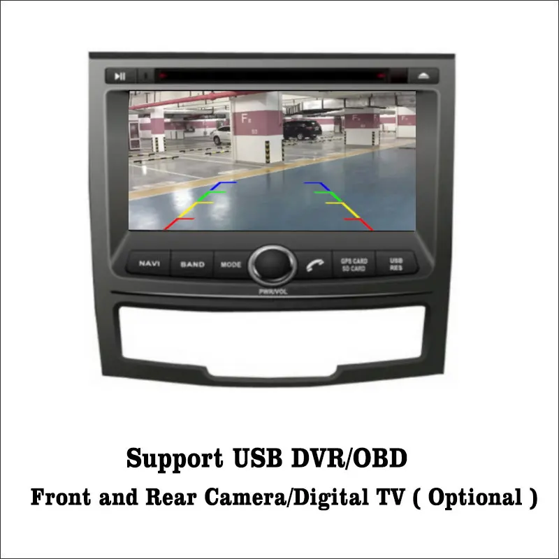 Discount Liislee Android 7.1 2G RAM Car Multimedia DVD Player WIFI Radio Audio Video GPS Navi Navigation For Ssangyong C200 5