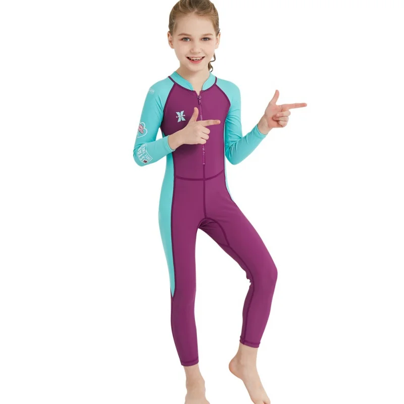 

Children's Diving Suit 2.5MM Neoprene Diving Suit Warm One-Piece Long-Sleeved UV Protection Swimsuit