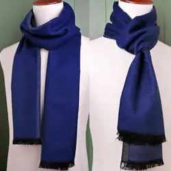 Новый клетчатый геометрический сплошной мужской шарф Кашемир обёрточная бумага синий серый коричневый унисекс зима кисточкой шарфы для