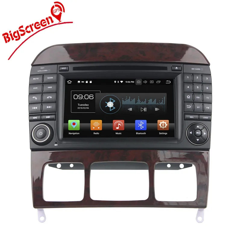 Clearance 2 Din Android 8.0 RAM 4GB+32GB 8 Core Car Radio GPS Navi For Mercedes Benz S-Class W220 S280 S320 S350 Radio Wifi DAB+BT stereo 8