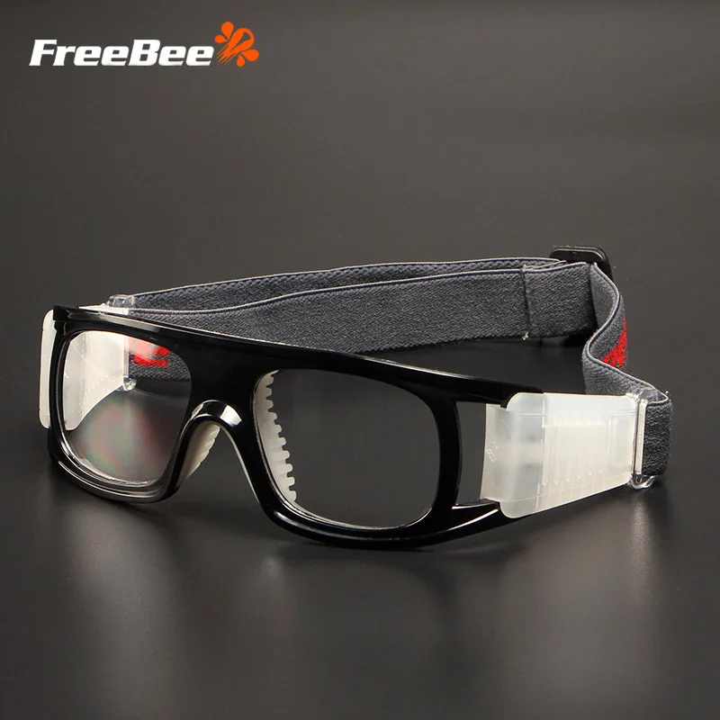 Черный Защитные очки FreeBee, антиударные, спортивные, баскетбольные, футбольные очки, дышащие, PC, линзы, очки - Цвет: Черный