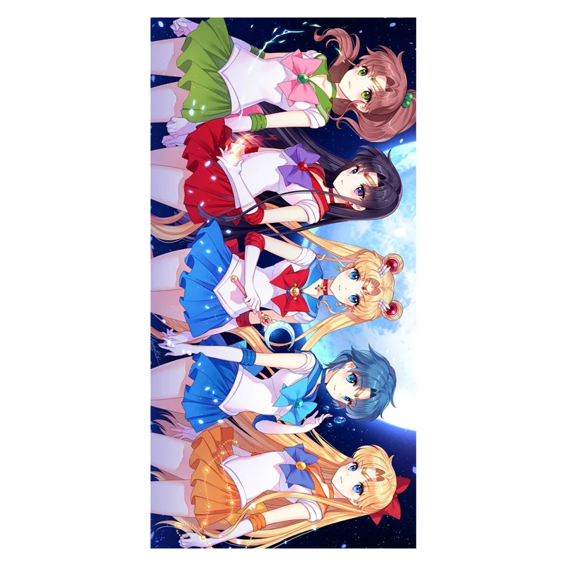 DIY 35CMX70CM Washcloth!Cartoon Anime Sailor Moon Pattern Printed Solf