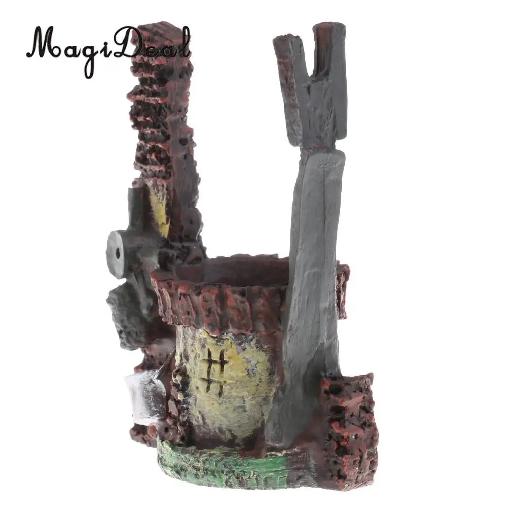 MagiDeal Sand Table Scene Dry Well Model Layout Landscape Scenery Scene for Diorama Garden Office Room Pub Decor