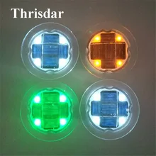 Thrisdar IP68 Солнечный Путь маркер дорожный шпилька напольный подъездной дорожки двор сад дорога габаритные огни Водонепроницаемый безопасности лампа