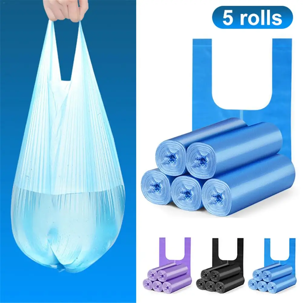 

100pcs Degradable Home Office Thick Plastic Waste Bag Portable Environmental Non-Toxic Odorless Garbage Bag