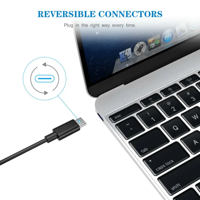 CHOETECH USB نوع C كابل ، USB C إلى USB شحن كابل بيانات لسامسونج S8 نوع سريع-C USB-C كابلات الهاتف المحمول ل Xiaomi Mi5