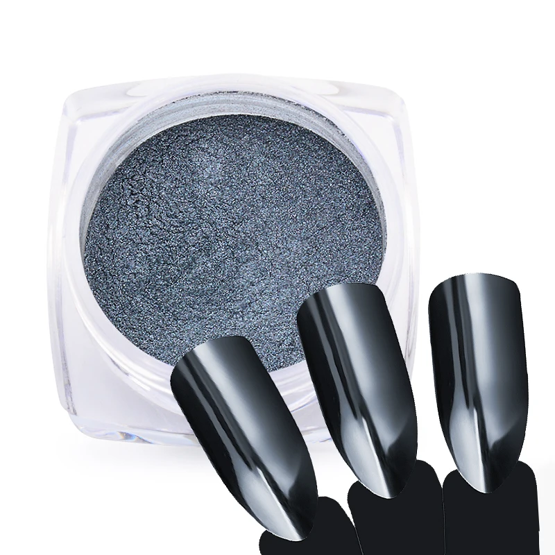 

Mirror Nail Powder 0.5g Grey Chrome Ultra-thin Pigment Nail Glitter Dust UV Gel Polish Decoration Manicure DIY Nail Art