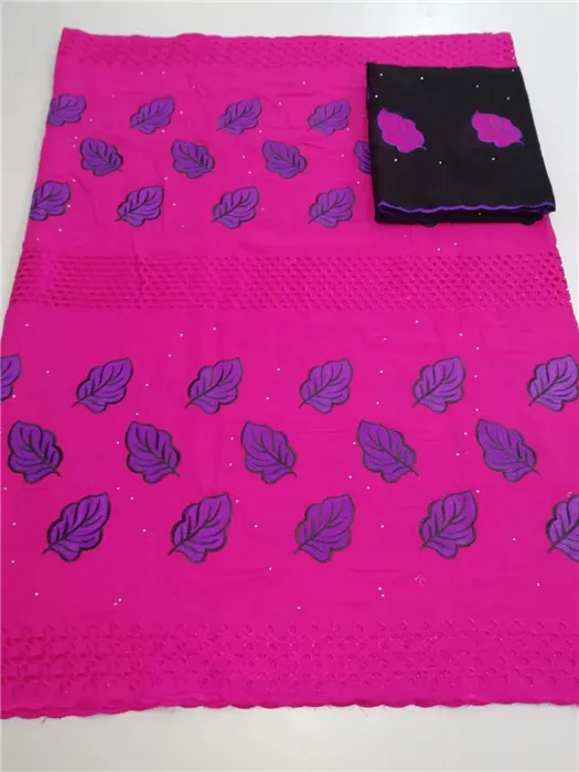 

Fashion wedding/party African cotton lace fabric matching with 2yards Swiss voile scarf material for dress set YCV46(5+2y)