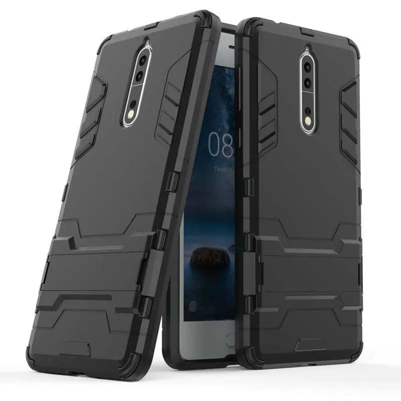 

for Nokia 8(TA-1012) 3D Combo Armor Case for Nokia 8(TA-1012) 5.3" Shockproof Phone Back cover Case Fundas Coque Etui>