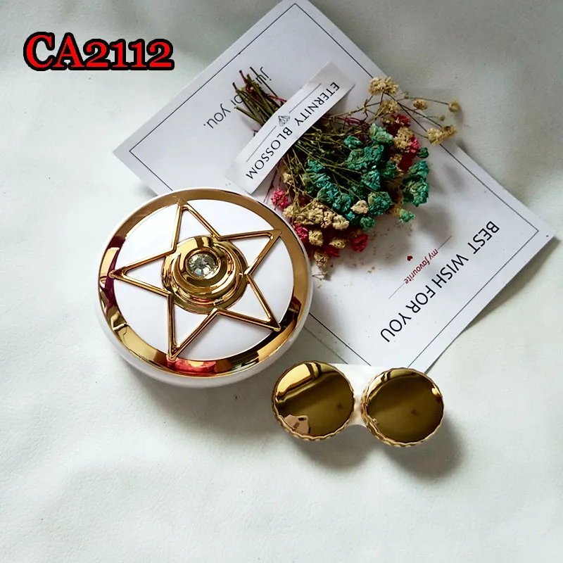 Чехол для контактных линз CA2112 SAILOR MOON STAR с бриллиантами - Цвет: Золотой