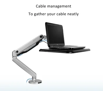 

High-End Laptop Holder Notebook Bracket Adjustable Gas Spring Mount Fit for 10"~17" Max Support 7KG Weight