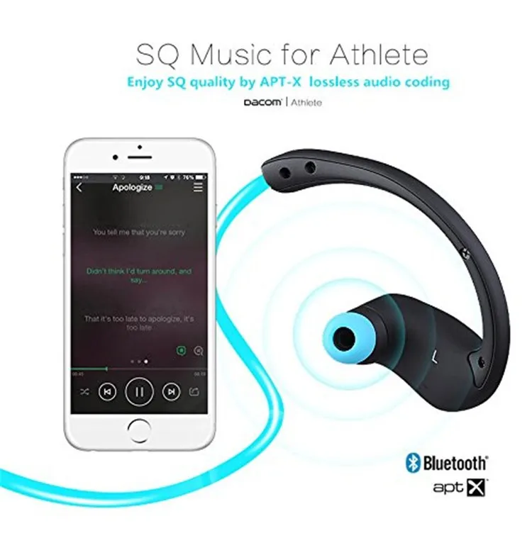 Dacom Athlete Bluetooth гарнитура беспроводные наушники спортивные стерео наушники с HD микрофоном NFC auriculares для iPhone samsung