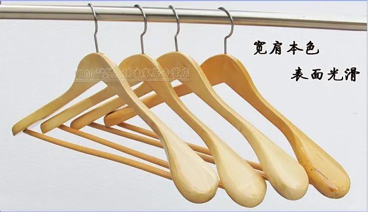 

Sainwin 4pcs/lot 45cm Fasion High Quality Wooden Hanger natural Wood Color Hangers for Clothes Rack Suit Coat Hangers