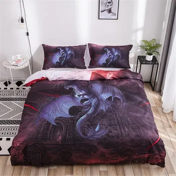 

Jurassic Park Dinosaur Bedd Set Boys Bedclothes Childrens Bed Set 3D Bed Cover Set for Teens Bedding Quilt Cover Pillow Case 5L