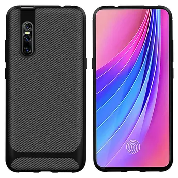

100pcs/lot For Vivo V15 Pro Soft Carbon Fiber Shockproof Armor TPU Case For Vivo Y17 V15 Y3 X27 Pro