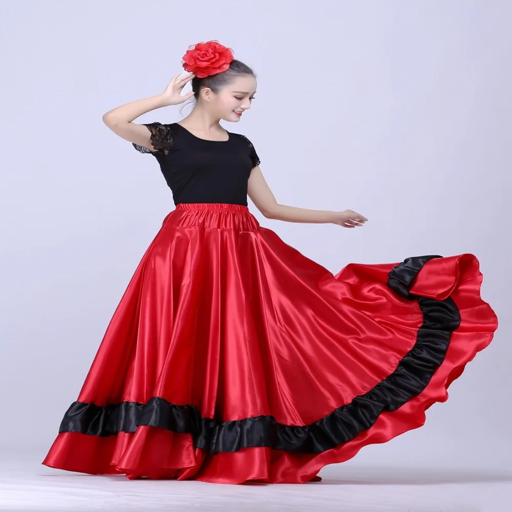 Юбки для Фламенко юбка для танца живота испанская одежда танцевальные костюмы фламенко бразильские танцевальные костюмы цыганское Ro платье для фламенко