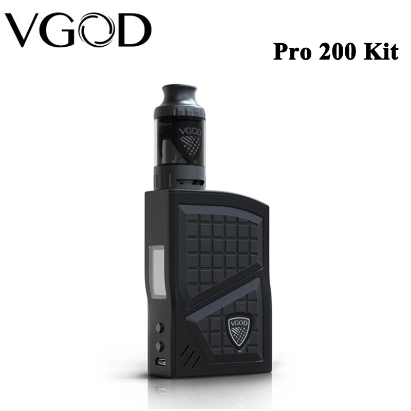 Original VGOD Pro 200 Box Mod Kit TC 200w Vaporizer with 4ml VGOD Sub ohm Tank 0.2ohm Coil