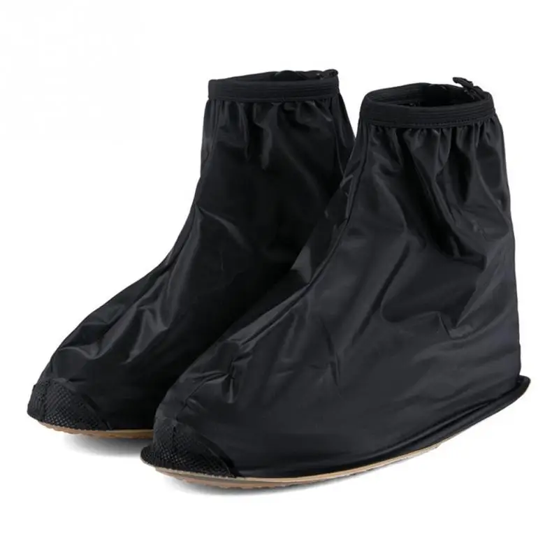 

New Men Woman Rain Waterproof Flat Ankle Boots Cover Thicker Non-slip Platform Rain Heels Shoes Covers