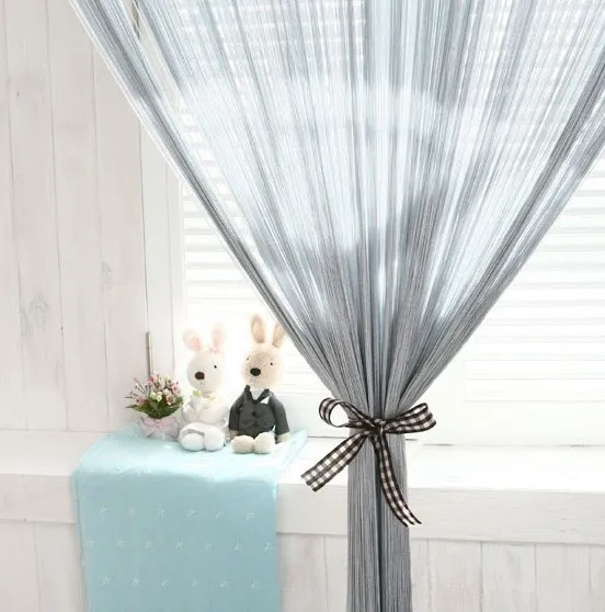 Stripe Perspective Straight Line Partition Tube String Curtains For Living Home Decor Wedding Hotel 1*2m 3x3m French Window