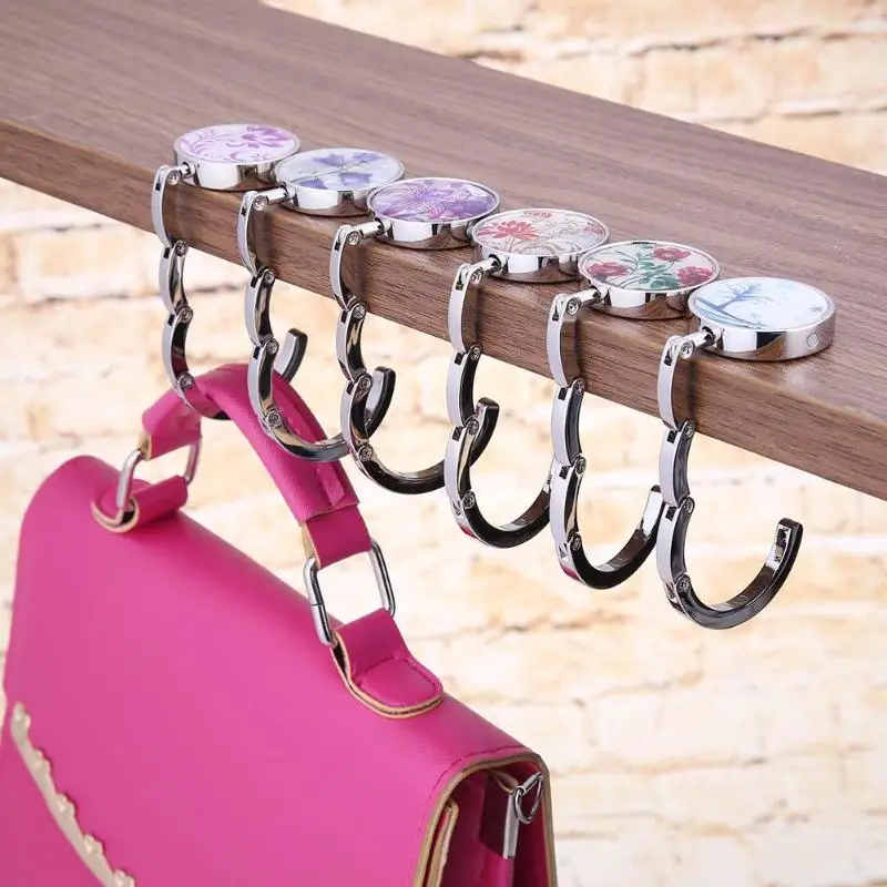 

Flower Tree Foldable Hook Bag Cloth Holder Handbag Desk Portable Hanger