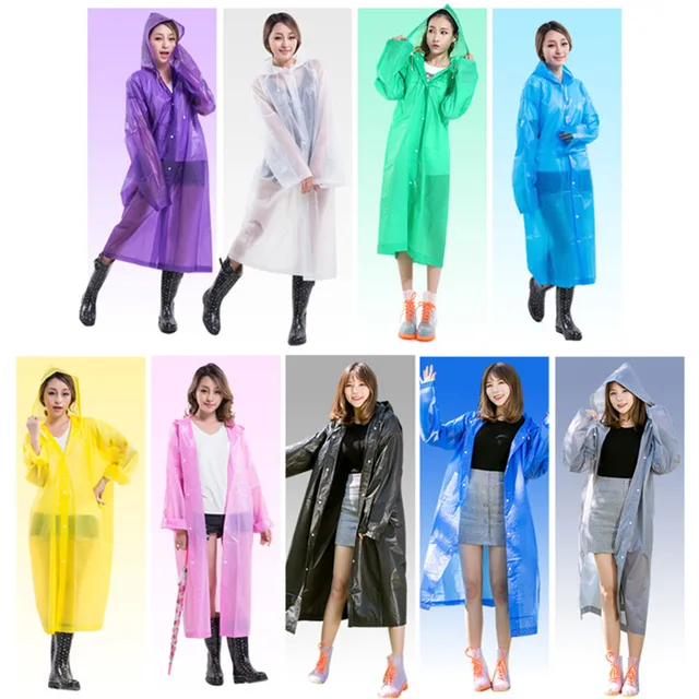 Impermeabile trasparente per le Donne di Modo Impermeabile Pioggia Poncho Cappot Impermeabile trasparente per le Donne di Modo Impermeabile Pioggia Poncho Cappot