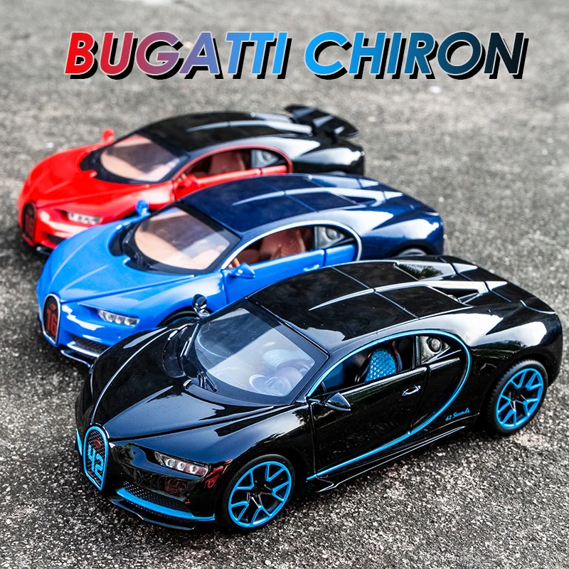 Модель автомобиля Bugatti Chiron из сплава под давлением 1:32|Наземный транспорт| |