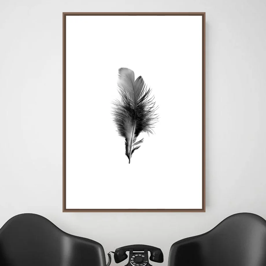 

Black Feather Posters And Prints Canvas Painting Pop Art Cuadros Decoracion Salon Nordic Poster Wall Pictures For Living Room