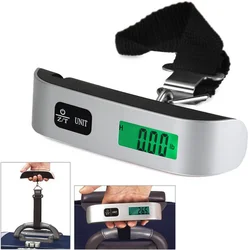 Portable Digital Hanging Luggage Scale with LCD Display - 50kg Capacity (Black)
